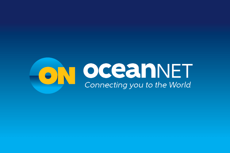 Ocean Net Telecommunications company Logo Designed by DesignHall.co.nz
